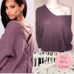 💁🏽‍♀️<Fashion Nova>Comfy Tie Back Sweater